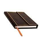 Paperblanks - Collection Reliure à l'Ancienne Carnet à Courverture Rigide Avec Rabat Midi Ligné - Noir Marocain-Couvertures cartonnées 100% recyclées