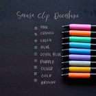 Zebra − Sarasa Clip Decoshine Gel Stylo rétractable − vert-Pointe fine de 0,5 mm avec écriture fluide