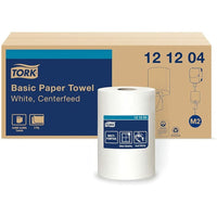 Tork - Essuie-mains doux à dévidage central Advanced - 2 plis - Blanc - 600 feuilles/rouleau - 6 rouleaux/boîte-Disponible dans une boîte de transport facile à manipuler. Certifié ECOLOGO. Compostable. Vérifié par un organisme indépendant.