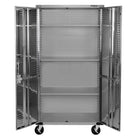 Seville Classics - Armoire de rangement roulante UltraHD - 36 po L x 18 po l x 72 po H - Granite-Quatre roues robustes de 5 po (2 verrouillables)