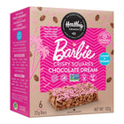Healthy Crunch - Carrés croustillants pour gâteau d'anniversaire rose Barbie- 22 gr - Paquet de 36-Sans allergène, approuvé par l'école
