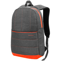 Vangoddy - Sac à dos de voyage léger et décontracté pour ordinateur portable 15 pouces - Gris/Orange-Convient aux ordinateurs portables de 13,3 à 15,6 pouces