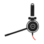Jabra - Evolve 40 Casque Filaire Stereo Professionnel - 3,5 mm, Connexion USB Type-A - Compatible avec Microsoft Teams-Perche micro dotee d'aimants rabattable dans l'arceau lorsque l'on n'est pas en ligne