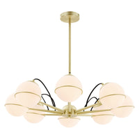 Modway - Hanna 8-Lumière Lustre - Or opale-Chandelier à 8 lumières