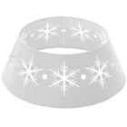 HOMCOM - Col de Sapin de Noël de 26 po avec Motifs de Flocons de Neige-La finition blanche et le motif de flocon de neige rehaussent le décor festif  