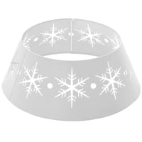 HOMCOM - Col de Sapin de Noël de 26 po avec Motifs de Flocons de Neige-La finition blanche et le motif de flocon de neige rehaussent le décor festif  