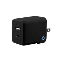 BlueDiamond - SmartCharge Chargeur Rapide 30 W - 1x USB-C PD, 1x USB-A-Chargez simultanément deux appareils mobiles via USB-A ou USB-C PD.