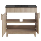 Modway - Miles 36" Vanette de salle de bain - Chêne noir-8