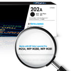 Cartouche de toner LaserJet noir HP 202A (CF500A)-Les cartouches de toner HP d’origine produisent en moyenne 71 % de pages utilisables en plus que les cartouches non HP