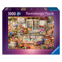 Ravensburger - Puzzle Fleuriste toutes saisons - 1000 pièces-Offrez-vous un moment de pure détente avec ce puzzle. Pièce par pièce, profitez de cette activité anti-stress qui favorise la concentration, la déconnexion et le lâcher-prise. Soulagez les tensions du quotidien, travaillez votre mémoire et exercez vos capacités cognitives : le puzzle est un jeu aux multiples bienfaits pour la santé 