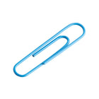 JAM Paper - Trombones géants colourés - grands trombones de 5 cm - bleu ciel - paquet de 75-Quantité : 75 par boîte | Emballé dans une boîte transparente réutilisable pour garder votre bureau ou votre tiroir de bureau organisé