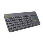 Logitech - Clavier tactile sans fil K400 Plus, noir, français-Portée sans fil de 33 pi (10 m)