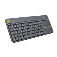 Logitech - Clavier tactile sans fil K400 Plus, noir, français-Portée sans fil de 33 pi (10 m)