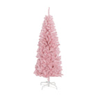 HOMCOM - Sapin de Noël artificiel de 5 pi avec ouverture automatique - Rose-Arbre de Noël artificiel de style réaliste 