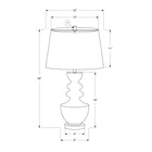 Monarch Specialties - Luminaire - 28 po H Lampe De Table - Résine Grise - Abat-Jour Gris - Transitionnel-La construction en résine brune de haute qualité associée à une base en acrylique transparent renforce non seulement la stabilité, mais ajoute également une touche sophistiquée à votre table d'appoint, table de chevet ou table console