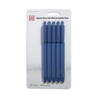 TRU RED - Stylos à encre gel rétractables à séchage rapide - 0,7 mm - Bleu - Paquet de 5-Encre noire à débit fluide qui permet une écriture large et nette