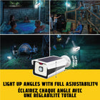 Bell+Howell - Projecteur solaire étanche d'extérieur Bionic Spotlight Pro avec caméra leurre-100% solaire pour économiser l’énergie - panneau solaire qui recharge le jour sans fils, piles ni électricité à fixer puis laisser le soleil faire le reste