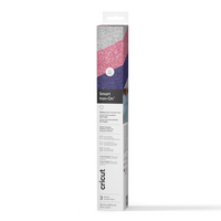 Cricut - Smart Iron-On Glitter, assortiment Nebula, 13 po x 12 po-3 feuilles de 33 cm x 30,4 cm (13 po x 12 po) : saphir, rose, argent