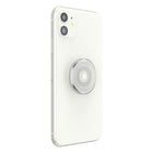 PopSockets - PopGrip - Clear Blanc-Fonctionne comme un support pratique pour que vous puissiez regarder des vidéos à la volée