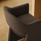 Modway - Talia 37 pouces Cuir végane Tabouret de comptoir - Marron chocolat-Larges accoudoirs angulaires
