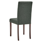Modway - Prosper Tissu rembourré Fauteuil d’appoint de salle à manger Ensemble de 2 - Gris-Rembourrage en mousse dense