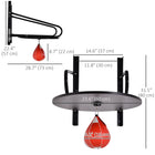 Soozier - Plateforme De Sac De Vitesse Murale - Hauteur Réglable - Blanc Et Rouge-Sac de vitesse en PU pivotant à 360°  
