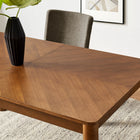 Modway - Alba Extensible Table à manger, Noyer-Capsules de pied non marquées