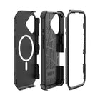 TUFF8 - iPhone 16 Plus -  Impact+ Coque de protection trois couches avec étui-Protection de l'écran et de l'appareil photo : conçu avec un rebord surélevé pour l'objectif et le cadre de l'écran afin de protéger votre appareil photo, votre flash et votre écran contre les rayures lorsqu'ils sont placés face vers le bas.