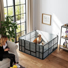 PawHut - Box de Mise Bas pour Chiens de Taille Moyenne/Grande - 48 po L x 48 po l x 23,6 po H-Tissu Oxford 600D offrant une protection contre le vent et incluant un tapis d'urine lavable