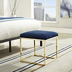 Modway - Anticipate Ottoman in Marine d’or-Base en acier inoxydable doré