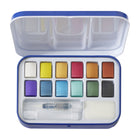 Staedtler - Godets de peinture metallisee, couleurs assorties, paquet de 12-12 crayons aquarelle metallises assortis avec pinceau à reservoir d'eau