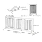 PawHut - Barrière pour animaux autoportante - pliable avec 2 pieds de support - blanc-Couleur : Blanc 
