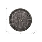 Monarch Specialties - Horloge - 30 po Rond - Surdimensionné Grand - Horloge Murale - Brun - Transitionnel-Mouvement à quartz et mécanisme anti-cliquetis pour un chronométrage précis, idéal pour les espaces calmes