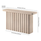 Hudson&Canal - Console rectangulaire cannelée Olie 55 po de large - Blanc aulne-Nettoyer avec un chiffon doux et sec, sans produits chimiques agressifs ni produits de nettoyage abrasifs