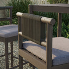 Modway - Eleni Terrasse extérieure Bois de teck Tabourets de bar Ensemble de 2 - Caillou-Siège à lattes
