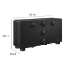Modway - Sonnet 57" Armoire de rangement de buffet - Noir-Meuble TV pour téléviseurs jusqu’à 64 pouces