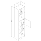 South Shore - Liora - Bibliothèque étroite 5 tablettes - Chêne noir-Assemblage requis : nos produits nécessitent d’être assemblés. Cependant, soyez sans crainte! Chaque meuble vient avec un guide détaillé pour que vous viviez une expérience de montage sans souci.