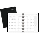 Mead - Cahier de rendez-vous mensuel Contempo 2025 - 8 3/4 po H x 6 7/8 po l - noir - bilingue-Format des pages : 8 3/4 po H x 6 7/8 po l