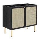 Modway - Chaucer 36" Vanette de salle de bain - Noir noir-Bassin en céramique