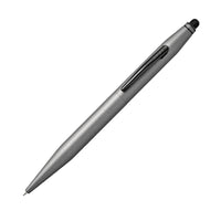 Cross - Stylo à bille double fonction Tech2 avec stylet, laque métallique avec noir brillant - Gris titane-Conception 2-en-1 épurée et technologique