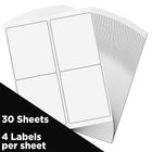 JAM Paper Étiquettes postales, 4 x 5 po, blanc, 360 par paquet-Blanc