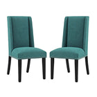 Modway - Baron Tissu Chaise à manger Ensemble de 2 - Sarcelle-Fauteuil d’appoint moderne élégant