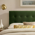 Modway - Emily Velours de performance résistant aux taches Tête de lit Queen size, Vert mousse-Tête de lit Queen size