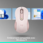 Logitech Signature M650 Souris Sans Fil - Rose-Fonctionne sur Plusieurs Plateformes: Expérimentez une compatibilité sans accros sur Windows, macOS, Linux, Chrome OS, ipadOS & Android via la souris sans fil Bluetooth Signature M650 de Logitech