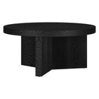 Hudson&Canal - Table basse ron Holm 32" L - Grain noir-Le plateau de table a une capacité de poids de 50 lb