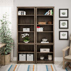 Prepac - Bibliothèque haute - Gris Dérive-Fabriqué à partir de bois composites stratifiés non toxiques avec un support en MDF robuste