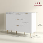 HOMCOM - Buffet 47,2 po L - blanc-Le meuble de rangement polyvalent sert également de meuble TV, pouvant accueillir une télévision jusqu'à 55 po 