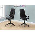 Monarch Specialties - 7272 Chaise De Bureau Dossier Haute Exec - Noir/Tissu Noir-Dimensions de la boîte: 27 po L x 11 po L x 23 po H, poids de la boîte: 32 lb