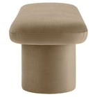 Modway - Orla Performance Velvet Banc - Taupe-Arrivée entièrement assemblée