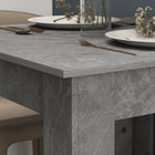 HOMCOM - Table à manger carrée pour 2 personnes, pour cuisine et salon - gris ciment-Assemblage requis 